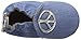 Robeez Girls' Soft Soles with Bow Back Crib Shoe, Peace Out - Chambray, 12-18 Months M US Infant