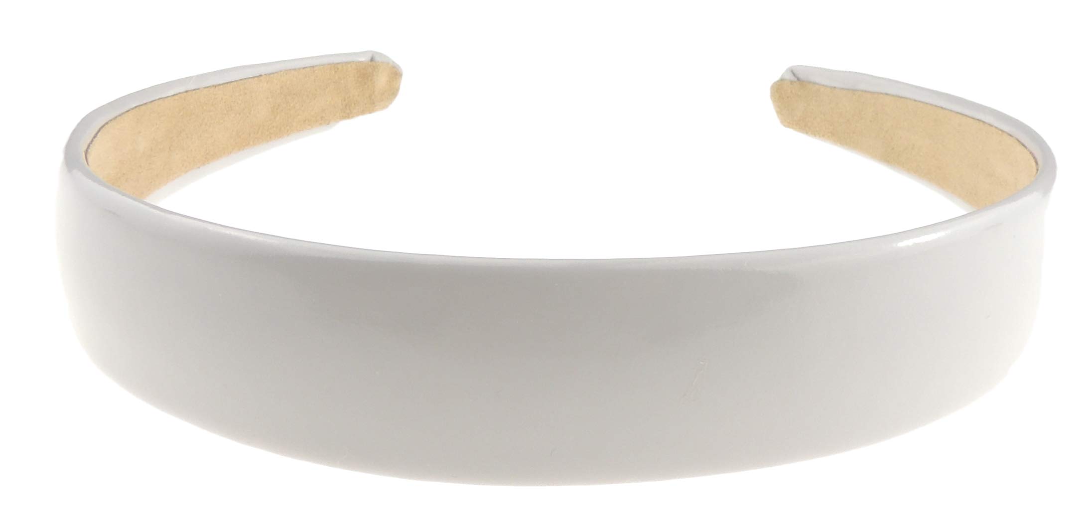 Girls Ladies Small Head Patent Leather Look Shiny Party School Uniform Birthday Christmas Evening Special Occasion Hair Accessories Hairband Headband Alice Band (Light Grey)