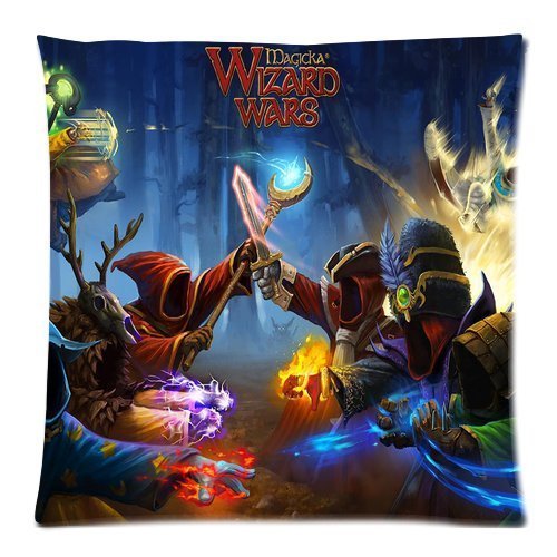 Generic Magicka Theme Custom Zippered DIY Square Pillowcase Cover Pillow Cases Standard Size 18x18 Inches (Twin sides)