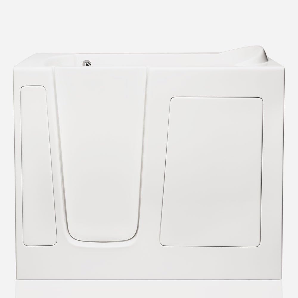 American Tubs CARE3052 30" x 52" Air & Hydro Massage Soaker Walk-in Bathtub - Left Drain (Biscuit)