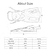 Adult Snorkeling Swim Fins Short blade Diving Fins Adjustable Flippers，1 Pair (Blue, XS/M)
