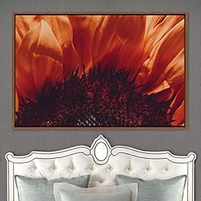 signwin Framed Canvas Wall Art Blooming Closeup Botanical...