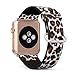 Leather Band Compatible for iWatch 38mm 40mm Strap Pattern Printed Replacement Wristband for Apple Watch Band Smartwatch Series 4 3 2 1 Version (Leopard, 38mm/40mm)