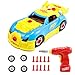 Magicfly Take Apart Car with Tool Drill, Take-A-Part World Racing Car Toy for Kids of Ages 3+, 30 Pieces