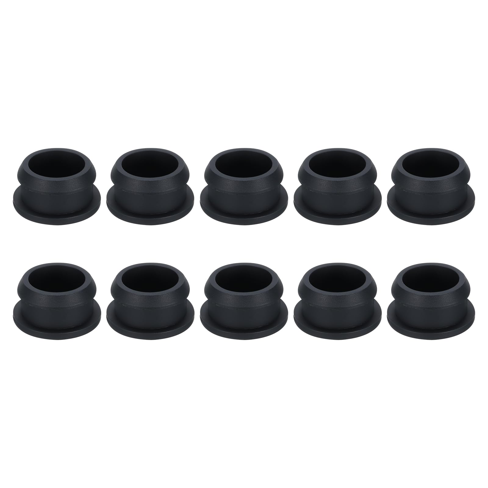 Rebower Snap in Locking Hole Plugs Rubber Panel Seal Cover Drilled Silicone Caps, [for Kitchen Rubber, Waterproof Sealing Plugs] - 24mm/0.94in/Black/10Pcs