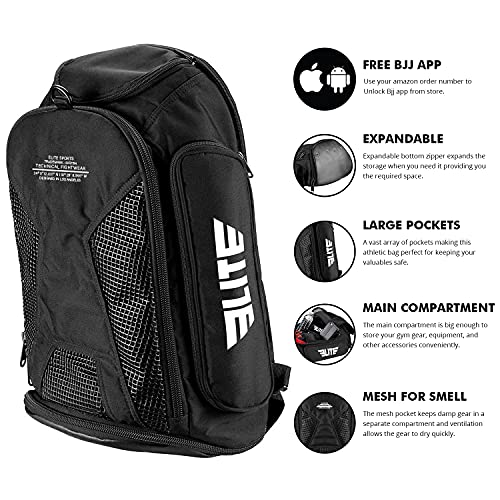 Elite Sports Gym Duffle Bag for MMA, BJJ, Jiu Jitsu, Boxing Gear