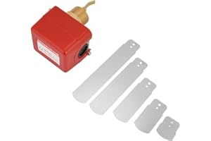 PISSENTE Paddle Flowing Control Switch, Partial Stainless Steel Type 6-380V 1" Paddle Type Liquid Water Paddle Control Switch 1.0MPa SPDT Contacts for Water Treatment System AC Water Cooling Unit