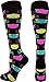 MadSportsStuff Good Kitty Over The Calf Socks (Black/Neon, Small)