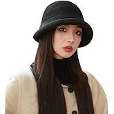 Classic Felt Fedora Hat for Women 2025 Fall Winter Soft Elegant Bow Bucket Hat Cozy Short Brim Cap 2025