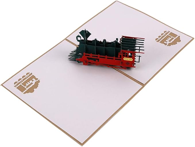 Amazon Moonringjp 立体メッセージカード 電車 ポストカード 飛び出すメッセージカード 感謝状 グリーティングカード グリーティング カード 誕生日カード 封筒付き グリーティングカード 文房具 オフィス用品
