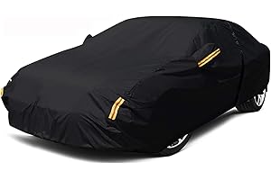 NEVERLAND Sedan Car Cover Waterproof Heavy Duty All Weather Protection Snow Anti-UV Windproof Outdoor Full Car Cover Fit for Automobiles BMW/Mercedes-Benz/Honda（for Car Size:183''L x 70''W x 59''H）