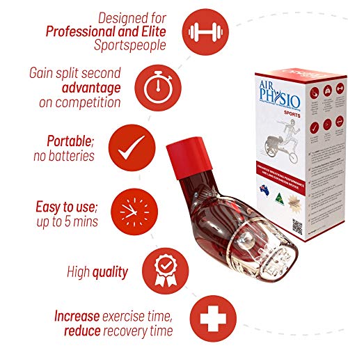 AirPhysio Sports Edition O2 Exercise Breather Device for Expiratory