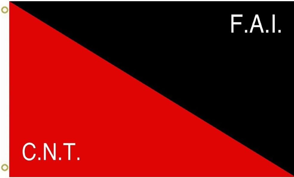 Amazon Com Large Flag Cnt Fai Rossonera Utilizzata Dalla Cnt Fai Confederacion Nacional De Los Trabajadores Federacion Anarquista Iberica Flag Outdoor Flag Flying Flag 3x5ft Banner Garden Outdoor