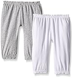 Carter's Baby Girls' 2 Pack Pants (Baby) - White/Gray - Newborn