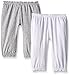 Carter's Baby Girls' 2 Pack Pants (Baby) - White/Gray - Newborn