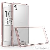 Sony Xperia X Case, RaxnWell [Shockproof] Crystal Clear [Transparent] Acrylic Plastic Back Panel and TPU Frame Stylish Phone Case for Sony X (Pink Crystal)