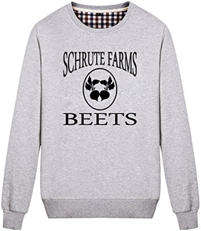 Buffaloo Unisex Schrute Farms Beets Sweatshirt (Grey Medium)