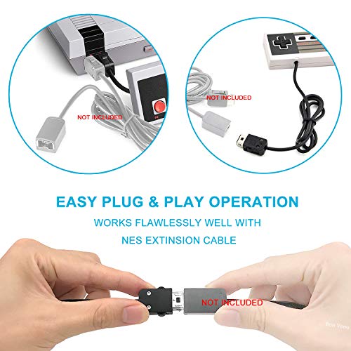 NES Classic Controller Nintendo Classic Mini Controller Game Pad 6ft Extend Link Extension Cable for Nintendo Mini NES Classic Edition Wired Joypad & Gamepads Controller with 1.8m Cable Model TRVL-5