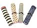 iSuperb® Cute Roll-up Pencil Bag 4PCS Differently-Colored Striped Polka Dot Pouches Canvas Stationary Bag Case Cosmetics Bag Pouch for Students Girls Boys(4 PCS Striped Polka Dot Roll-up Pencil Bag)