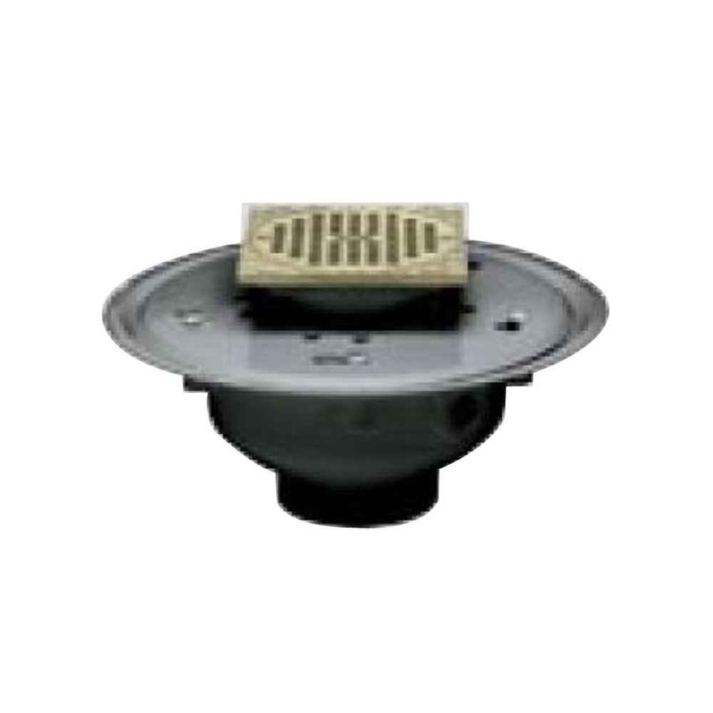 Oatey 82204 ABS Adjustable Commercial Drain with 6Inch CHR Grate and