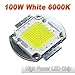 Hontiey High Power LED Chip 100W Pure White Light 6000K-6500K Bulbs 100 Watt Beads DIY Spotlights Floodlight COB Integration Lamp SMD