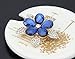 Danbihuabi 18k Gold Plated Glass Crystal Rhinestone Snowflake Flower Brooch(r...