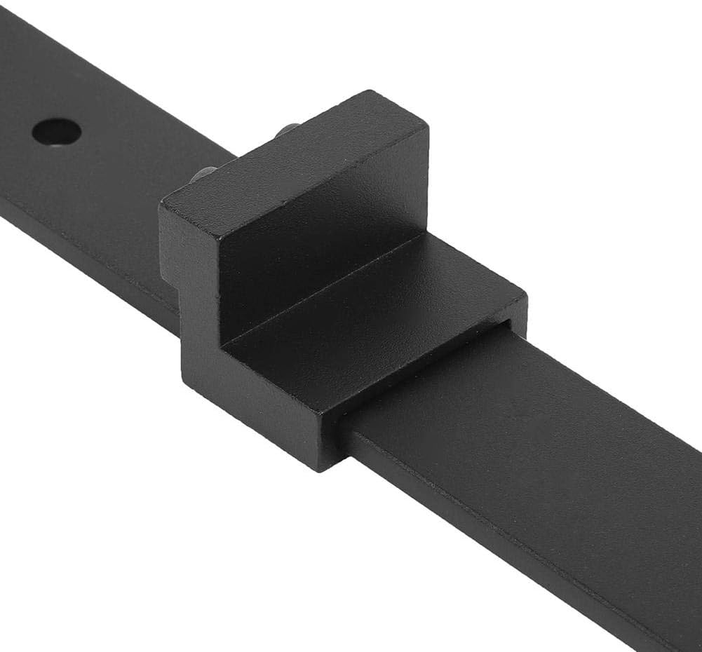 lyrlody Schiebetürbeschlag Set Schwarz 6.6FT/200 cm Schiebetürsystem