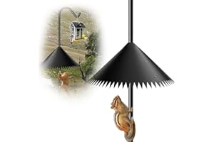 SCAPPOF Squirrel Baffle for Bird Feeder Pole, 2025 New Outdoor Pole Mount Squirrel Proof Guard Stopper, Wrap Around Bird Feeder Squirrels Guard for Outdoors Poles (14 Inch-1pcs)