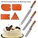 3 Angled Cake Spatula & 6 Pieces Cake Scraper Smoother, DaKuan 3 Sizes of Stainless Steel Cake Icing Spatulas with wooden handle (9.5