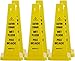 Amazon Basics Floor Safety Cone, Caution Wet Floor, 36 Inch, Bilingual, 6-Pack