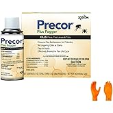Precor Plus 3 can Fogger - Large Area Flea Treatment | Premium USA Supply Gloves for Safe Eradication | USA Supply Pest ID Card