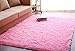 ACTCUT Ultra Soft Indoor Modern Area Rugs Fluffy Living Room Carpets for Children Bedroom Home Decor Nursery Rug 4x5 Feet, Pink