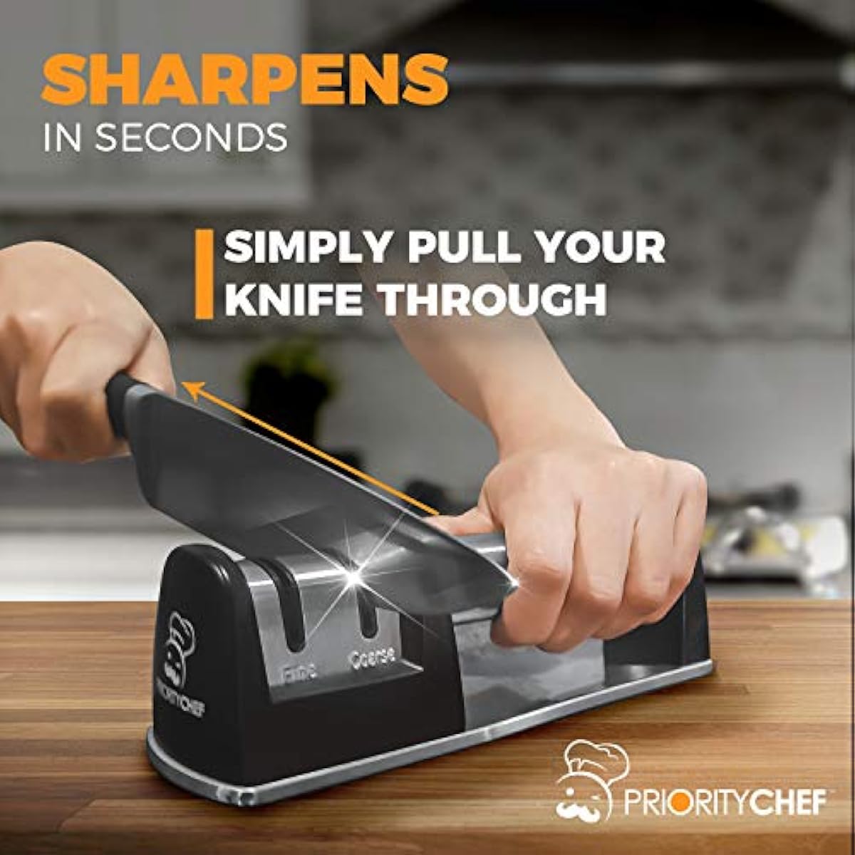 Senzu Sharpener / PriorityChef Knife Sharpen 2Stage Diamond Coated