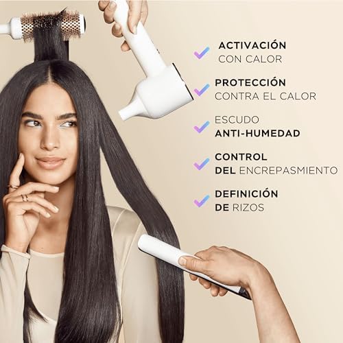 Pro-V Hydra Revitaliza o Creme Leave-In Heat & Glow 135ml. Protege contra humidade, frisos e calor. Com fórmula Pro-V ativada por calor. Suavidade e Brilho, Sem Peso