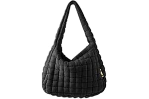 SHOPANTS Quilted Tote Bag for Women Puffer Bag Lightweight Padding Shoulder Bag Down Cotton Padded Large Crossbody Hobo Bags