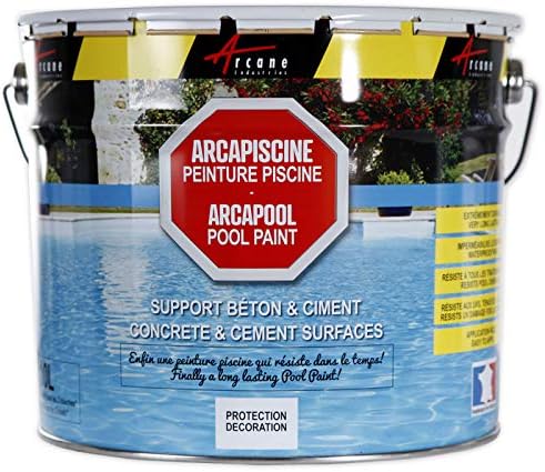 Peinture Piscine Bassin Béton Ciment Décoration Imperméable Bleu Blanc Gris Grise Jaune Sable Noir Vert Arcapiscine Jaune Sable Ral 1002 10 L