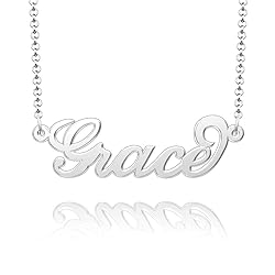 Q&Locket Grace Name Necklace Personalized Stainless