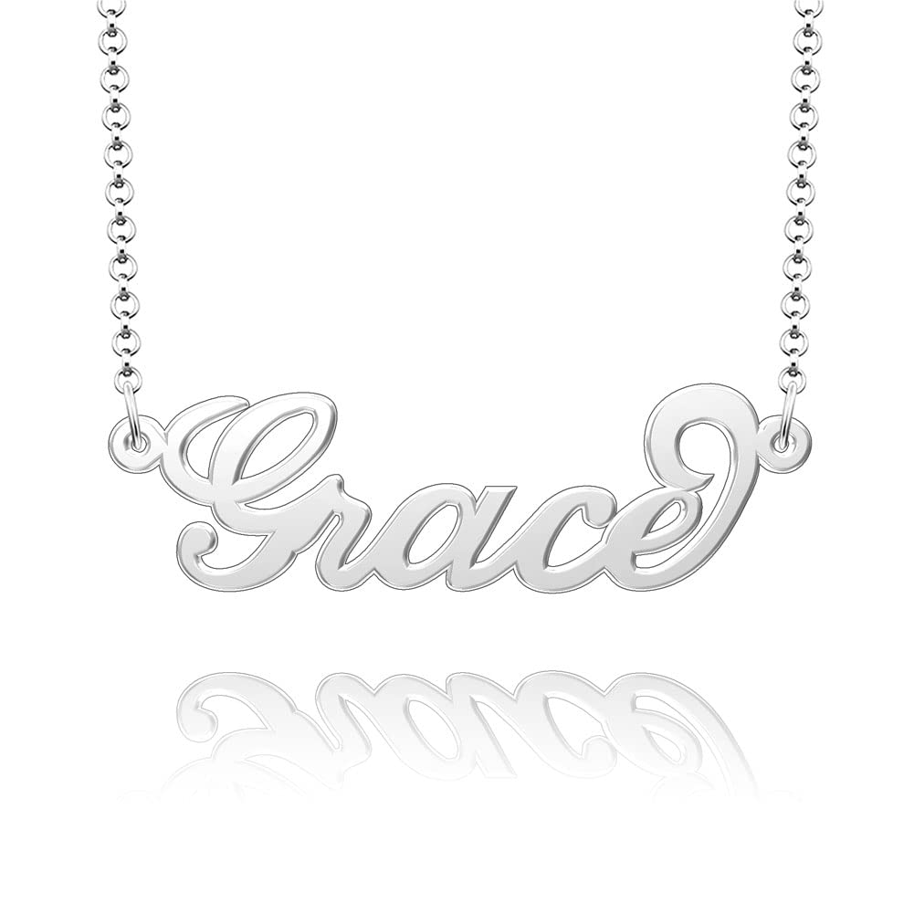 Q&Locket Grace Name Necklace Personalized Stainless