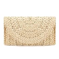 Straw Clutch Purse, JOSEKO Women Straw Envelope Bag Wallet Summer Beach Handbag Beach Clutch Purse