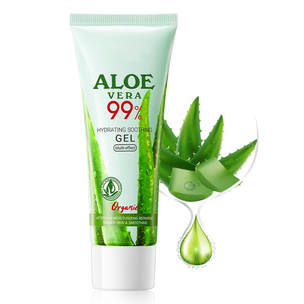 Aloe vera Gel For Skin Care, 99% Pure Aloe vera gel With Vitamin E, gel For Skin Care, Itchy & Damaged Skin, Aloevera For SkinCare & Sunburn