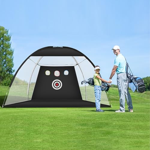 300 * 210 * 180Cm Golf Practice Net, Golf Training Net for Backyard Chipping Driving Garage, Outdoor/Indoor