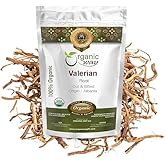 Organic Way Valerian Root Cut & Sifted (Valeriana officinalis) - Herbal Tea | European Wild-Harvest | Kosher & USDA Certified | Vegan, Non-GMO & Gluten Free | 100% Raw from Albania (8 Oz (Pack of 1))