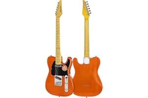 Bullstar Electric Guitar TL Series, Full-Size Paulownia Wood Body, 3-Ply Pickguard, C-Shape Neck, Ashtray Bridge, Quality Gear (wood)