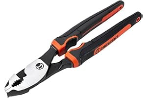 Crescent Z2 Dual Material Slip Joint Pliers - Cushion Grip Wire Cutter Hand Tool for Home Improvement & Repair - 8" - HTZ28CG