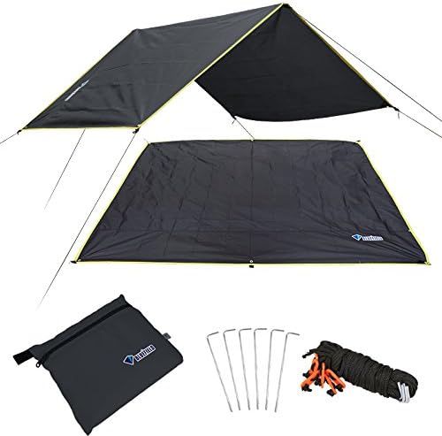 BUFF SPORT Camping Tarp, Waterproof Picnic Mat, Mutifunctional Tent Footprint with Drawstring Carrying Bag for Picnic, Hiking