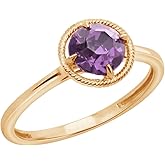 Amazon Essentials 10k Gold Imported Crystal March Birthstone Ring (previously Amazon Collection)