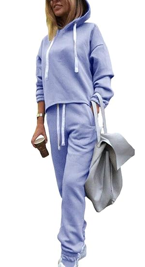 blue sweatpants and sweatshirt