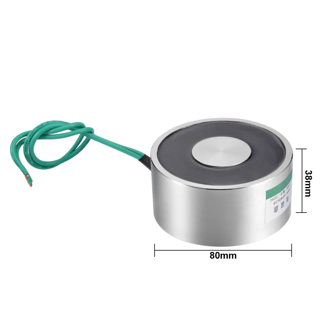 uxcell 80x38mm DC12V 1000N Electric Sucking Disc Solenoid Lift Holding Electromagnet