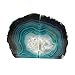 Teal Agate Bookend Pair - 1 to 3 lb - Geode Bookend with Rock Paradise Exclusive COA