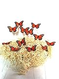 Monarch Butterfly - Artificial - 3 inch wing span - mounted on wire -package of 12